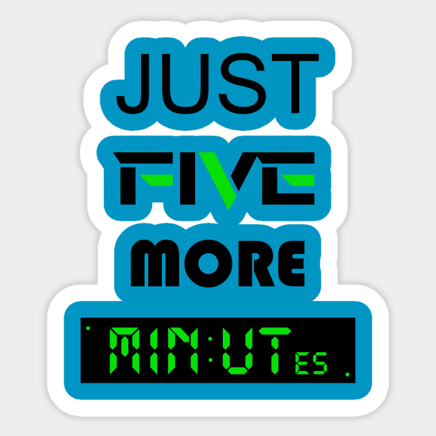 Just five more minutes green Sticker by STRANGER